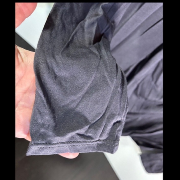 Lanston x Revolve Draped Front Long Sleeve Micro Modal Tee/Top Grey Size M - NWT - Picture 4 of 14